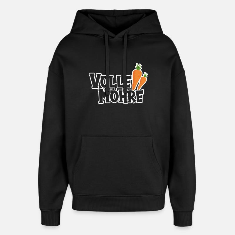 Carotte pleine - Sweat à capuche unisexe Stanley/Stella Oversized - noir