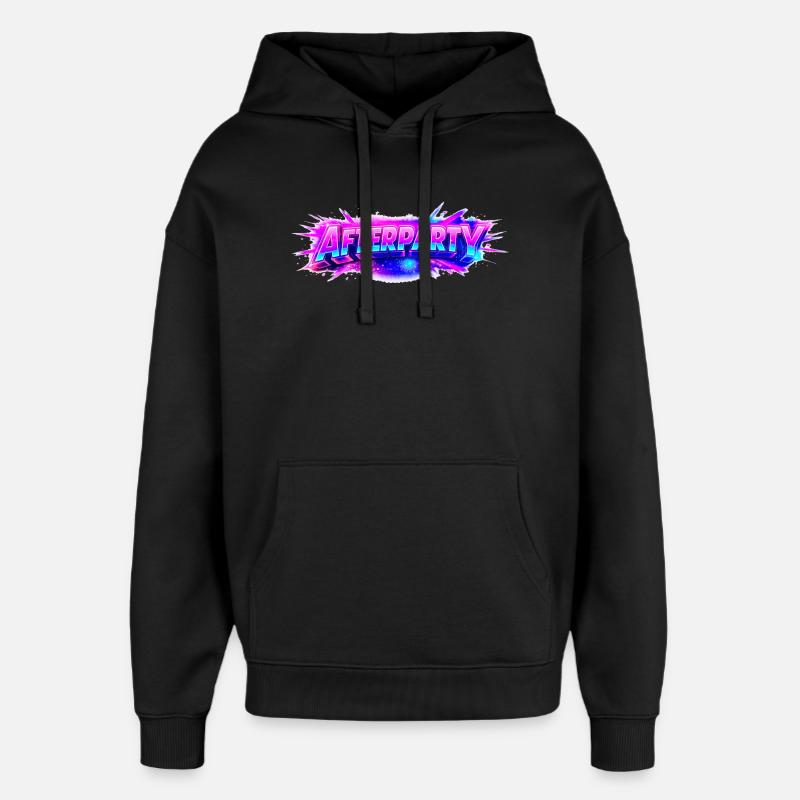 Afterparty Neon Pulse - Oversized Unisex Hoodie von Stanley/Stella - Schwarz