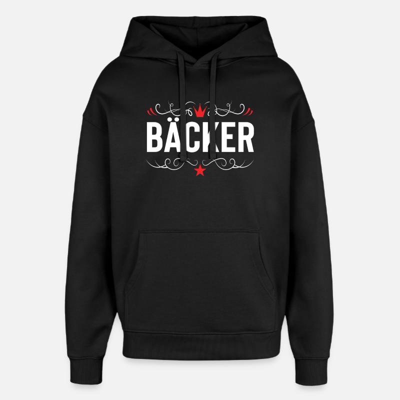 Baker Profession - Oversized Unisex Hoodie by Stanley/Stella - black