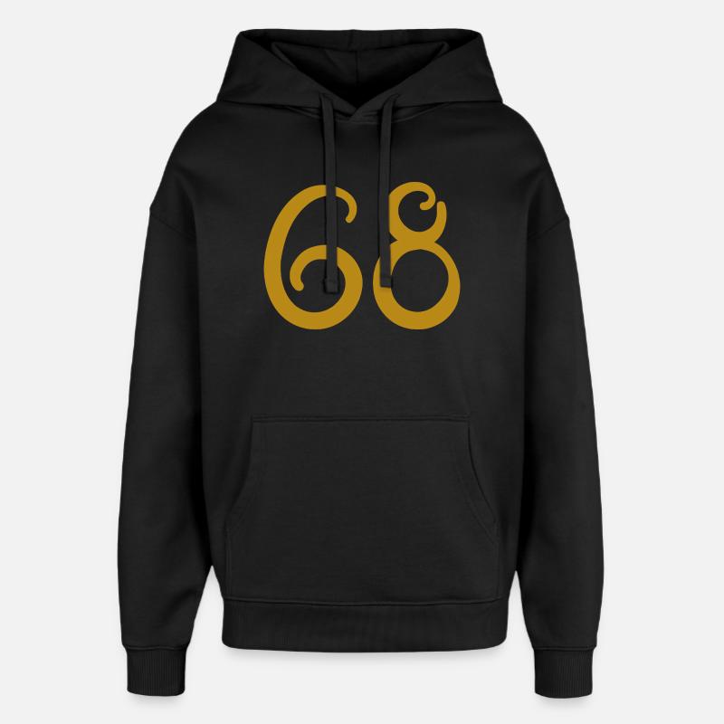 68 - Oversized Unisex Hoodie von Stanley/Stella - Schwarz