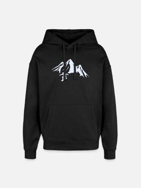 snowboard_berge - Oversized Unisex Hoodie by Stanley/Stella - black