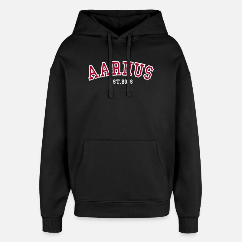 Aarhus Est. 2006 - Oversized Unisex Hoodie by Stanley/Stella - black