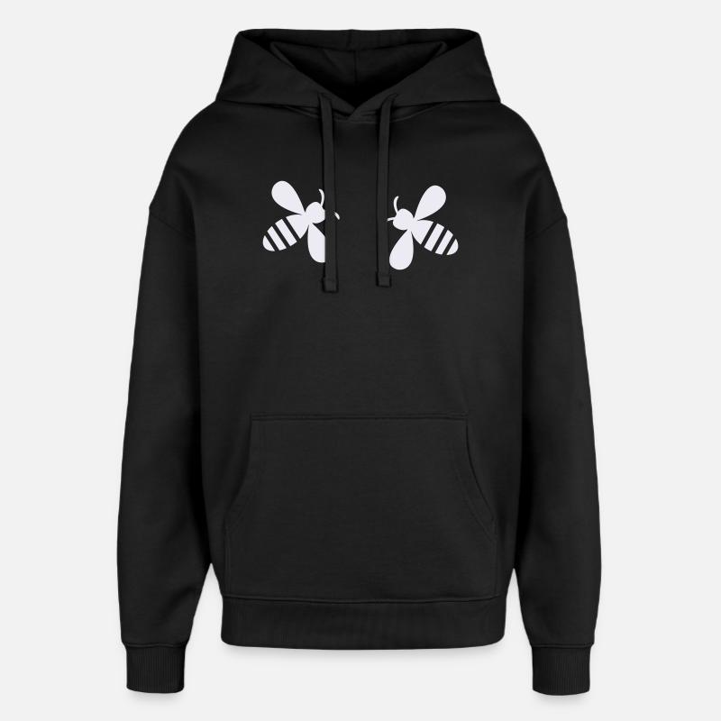 Bee Silhouettes - Oversized Unisex Hoodie by Stanley/Stella - black