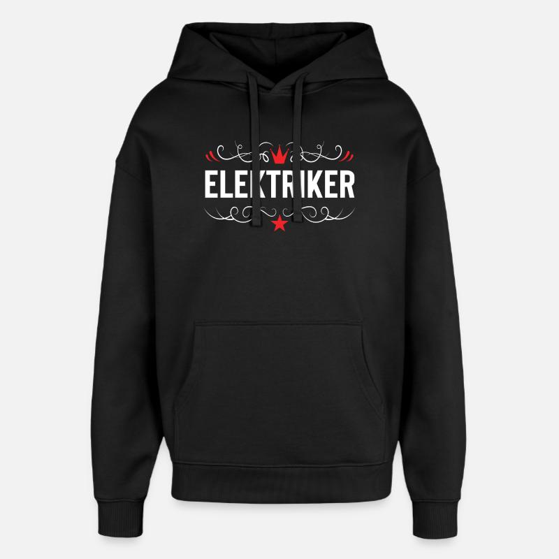 Elektriker Beruf - Oversized Unisex Hoodie von Stanley/Stella - Schwarz