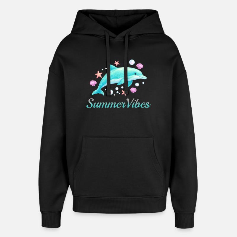 Summer Vibes - Oversized Unisex Hoodie by Stanley/Stella - black