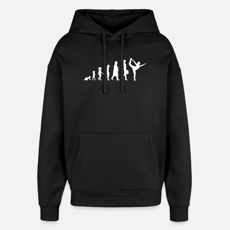 Child to Yogini Evolution - Oversized Unisex Hoodie by Stanley/Stella - black