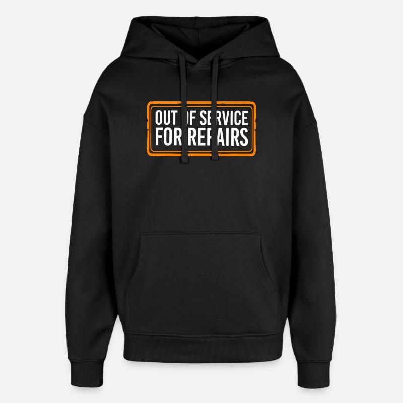 Hips Hip Joint Hips - Oversized Unisex Hoodie by Stanley/Stella - black