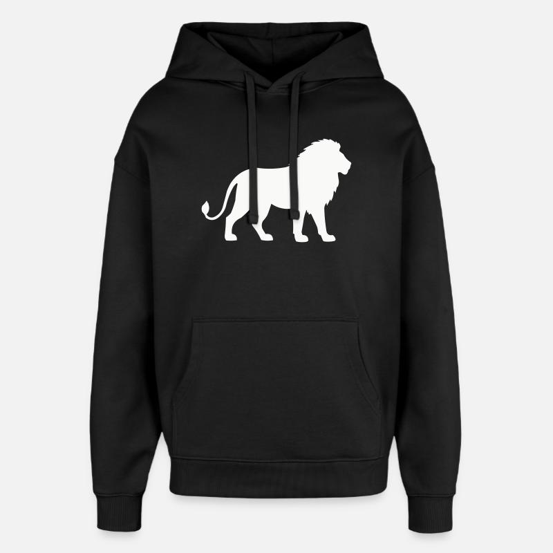 Lion - Sweat à capuche unisexe Stanley/Stella Oversized - noir