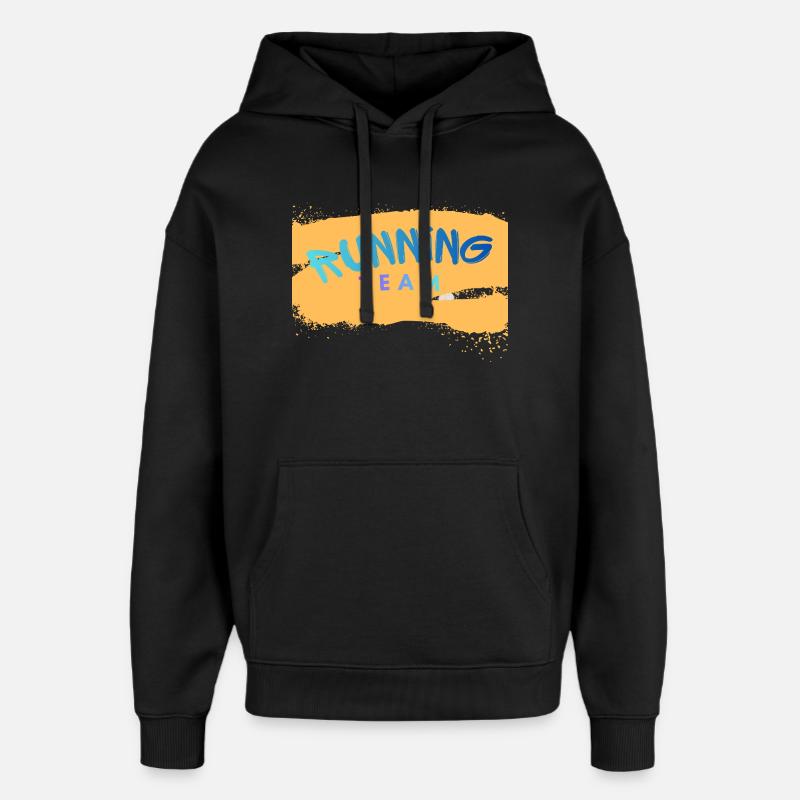 Running Team - Oversized Unisex Hoodie von Stanley/Stella - Schwarz