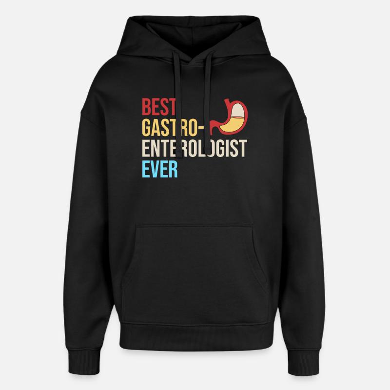 Gastro-entérologie - Sweat à capuche unisexe Stanley/Stella Oversized - noir