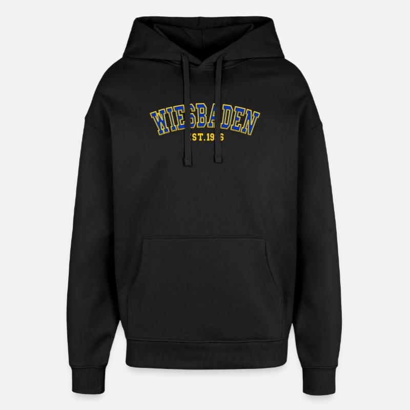 Wiesbaden Fondée en 1996 - Sweat à capuche unisexe Stanley/Stella Oversized - noir