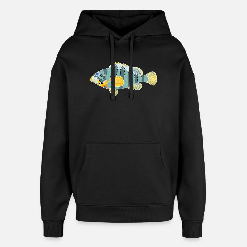 Sébaste à tête obtuse - Sweat à capuche unisexe Stanley/Stella Oversized - noir