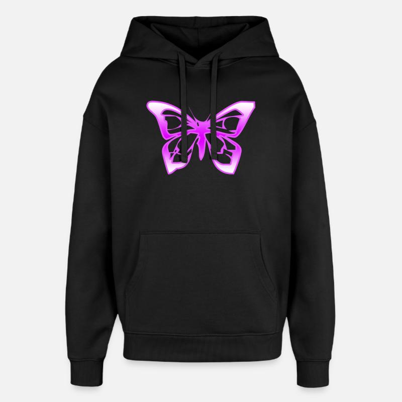 Schmetterling - Oversized Unisex Hoodie von Stanley/Stella - Schwarz
