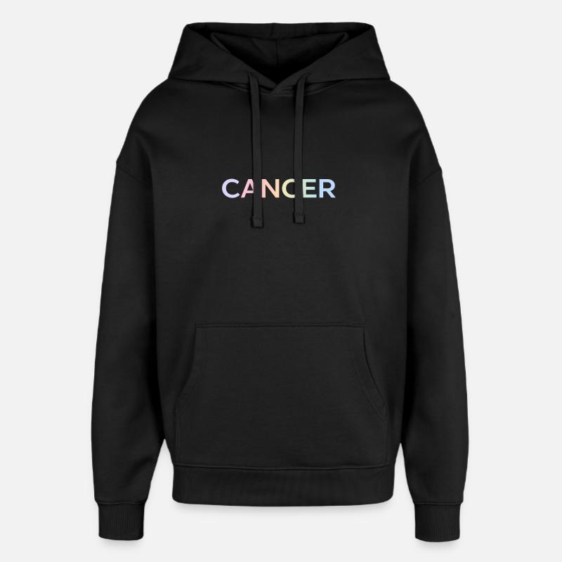 Lettres de sensibilisation au cancer Pastel - Sweat à capuche unisexe Stanley/Stella Oversized - noir