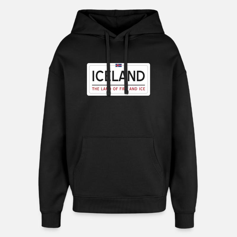 Panneau islandais - Sweat à capuche unisexe Stanley/Stella Oversized - noir