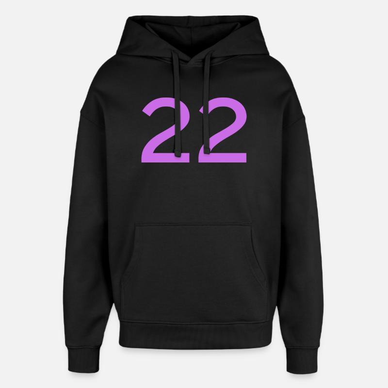22 - Oversized Unisex Hoodie von Stanley/Stella - Schwarz