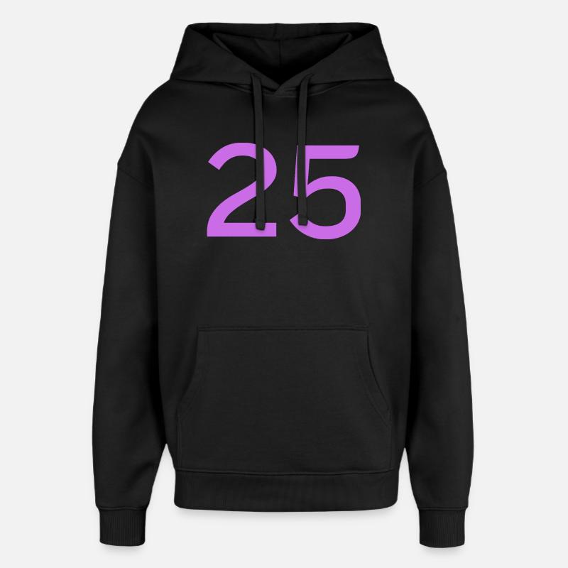 25 - Oversized Unisex Hoodie von Stanley/Stella - Schwarz