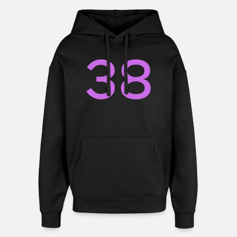 38 - Oversized Unisex Hoodie by Stanley/Stella - black