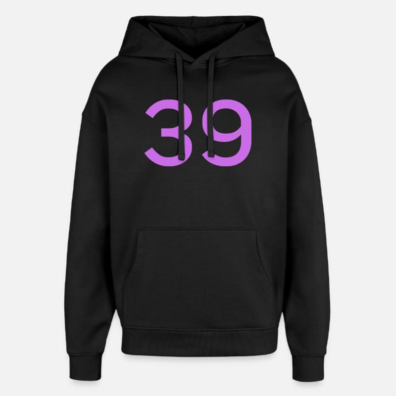 39 - Oversized Unisex Hoodie by Stanley/Stella - black