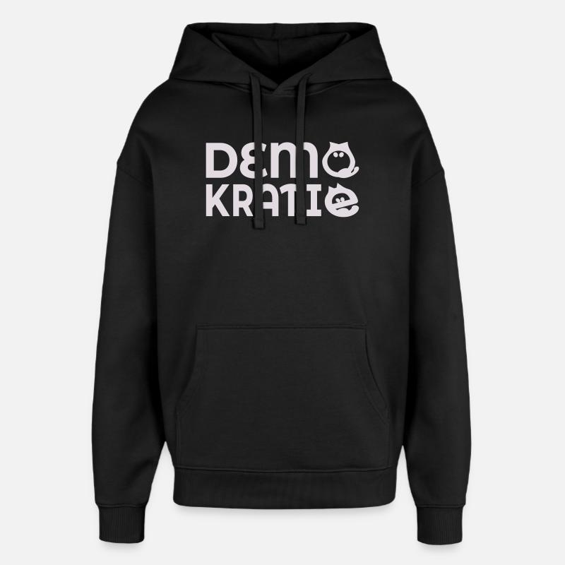 Cat Democracy - Oversized Unisex Hoodie by Stanley/Stella - black