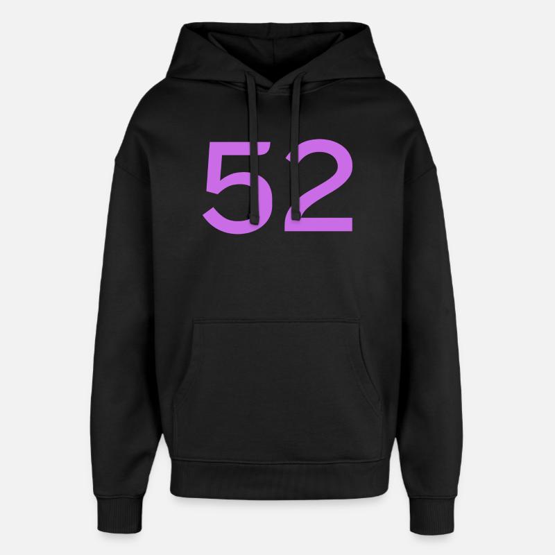 52 - Oversized Unisex Hoodie von Stanley/Stella - Schwarz