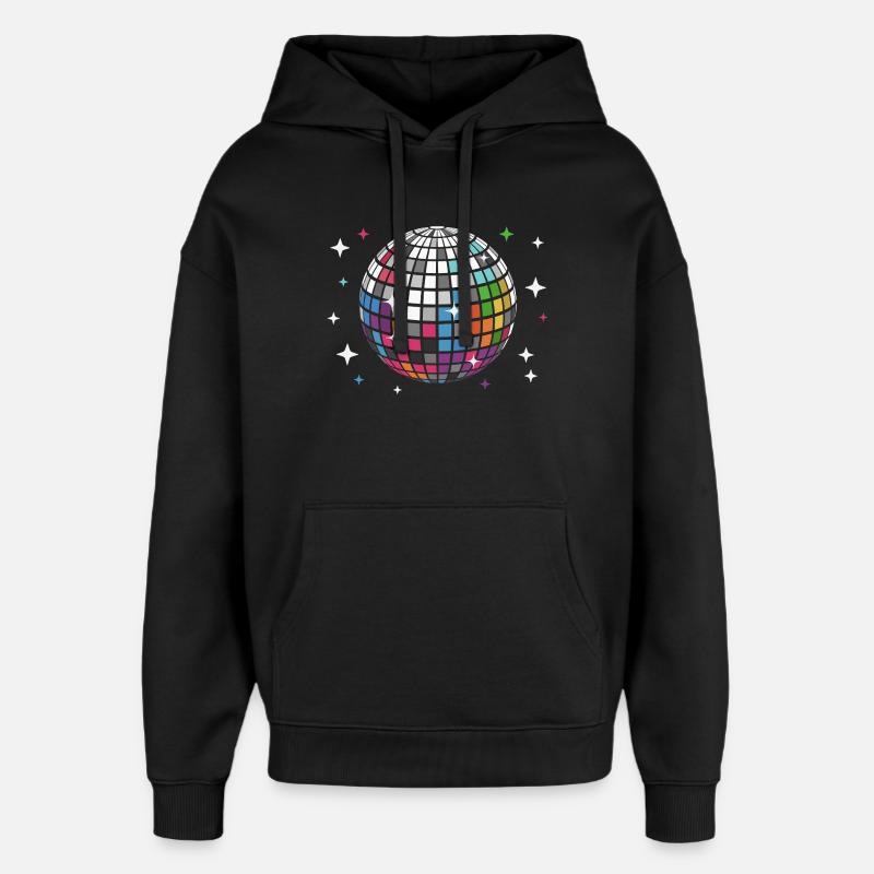 Disco Ball Disco Discothèque - Sweat à capuche unisexe Stanley/Stella Oversized - noir