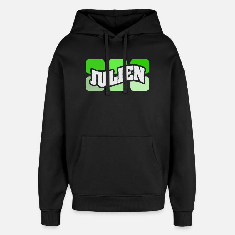 Logo néon Julien Graffiti - Sweat à capuche unisexe Stanley/Stella Oversized - noir