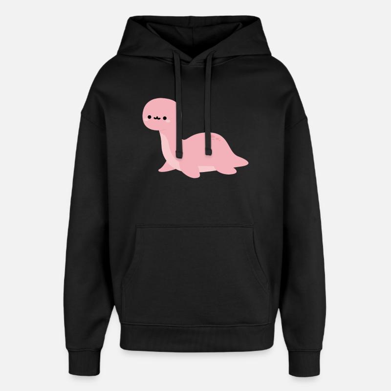 Brontosaurus Harmonica - Oversized Unisex Hoodie by Stanley/Stella - black