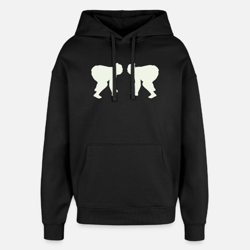 sumos - Oversized Unisex Hoodie von Stanley/Stella - Schwarz
