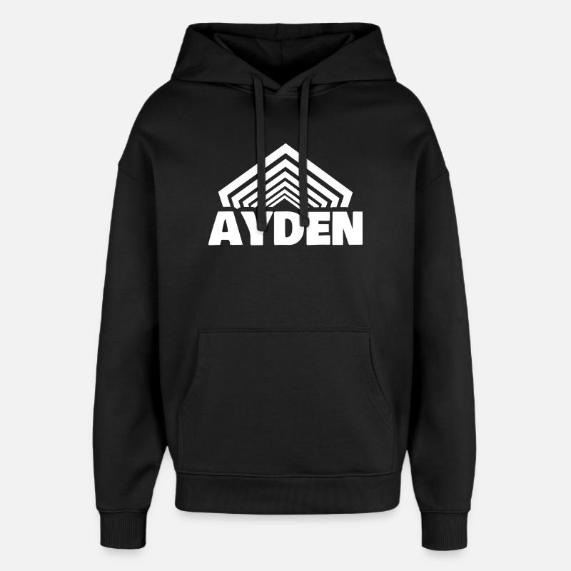 Nom de garçon Ayden - Sweat à capuche unisexe Stanley/Stella Oversized - noir