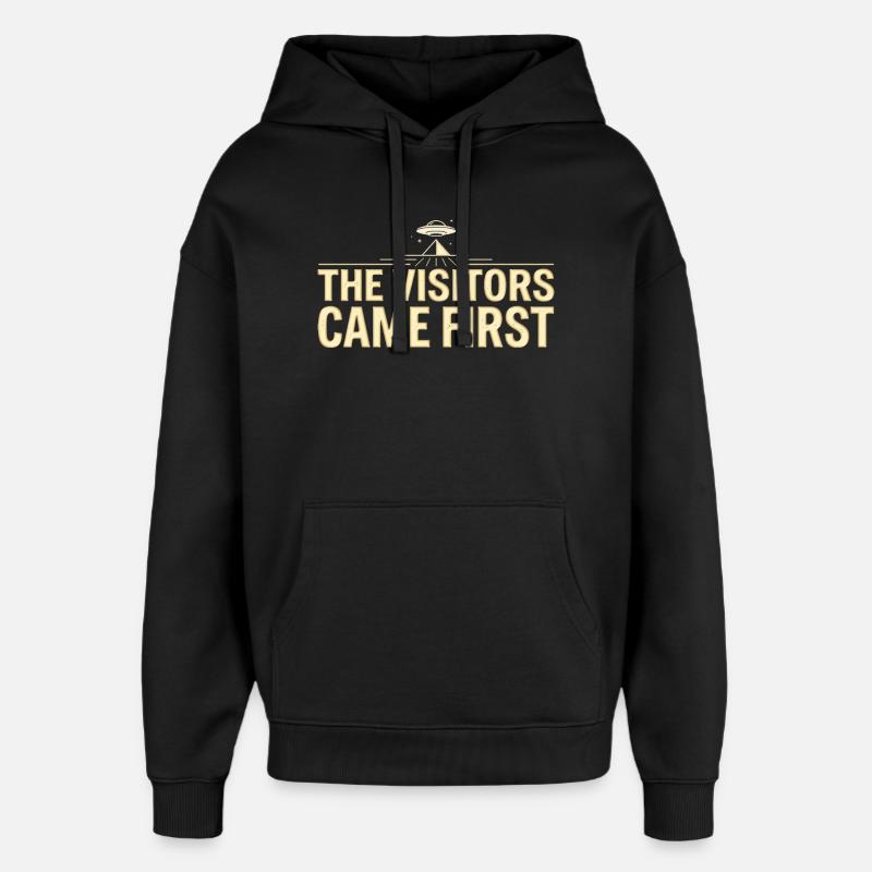 Les visiteurs passaient avant tout - Sweat à capuche unisexe Stanley/Stella Oversized - noir