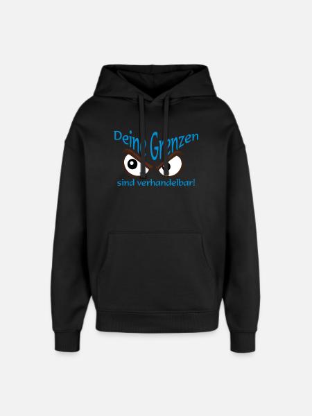 Deine Grenzen sind verhandelbar - Oversized Unisex Hoodie von Stanley/Stella - Schwarz