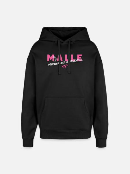 Malle Wiederholungstäter - Oversized Unisex Hoodie von Stanley/Stella - Schwarz
