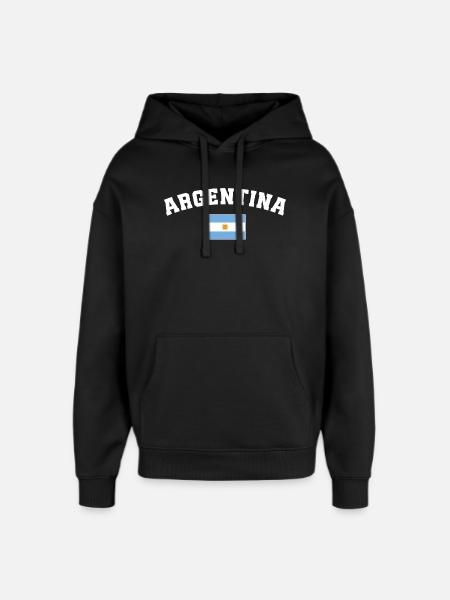 Flag of Argentina Argentina - Oversized Unisex Hoodie by Stanley/Stella - black
