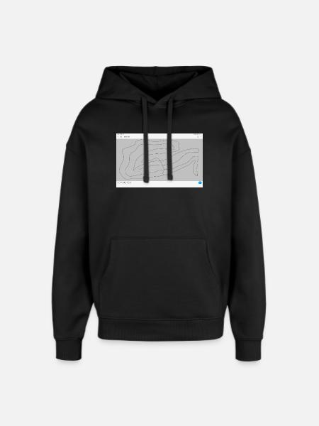 Fließende Konturen Linienkunst - Oversized Unisex Hoodie von Stanley/Stella - Schwarz