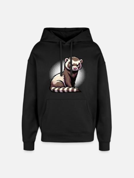 Frettchen Frettchenhalter Frettchenbesitzer - Oversized Unisex Hoodie von Stanley/Stella - Schwarz