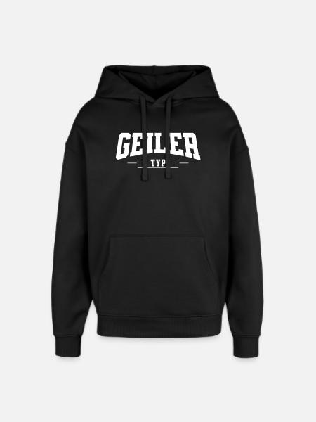 Geiler Typ - Oversized Unisex Hoodie von Stanley/Stella - Schwarz
