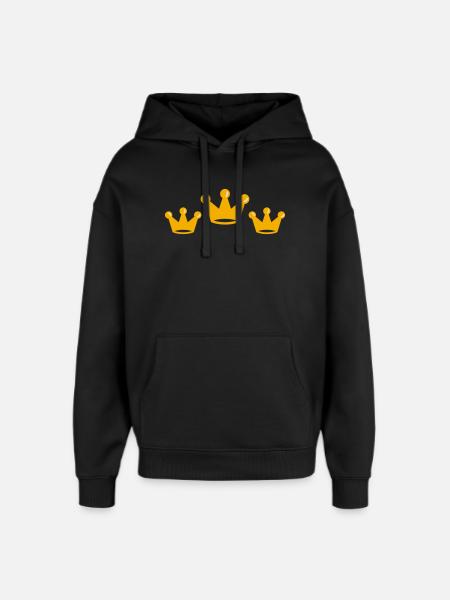 kronen - Oversized Unisex Hoodie by Stanley/Stella - black