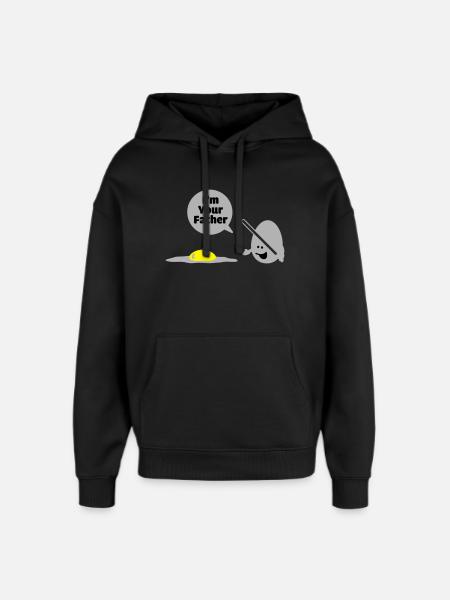 egg vader - Oversized Unisex Hoodie by Stanley/Stella - black