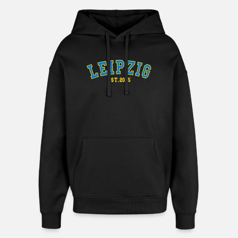 Leipzig Est. 2005 - Sweat à capuche unisexe Stanley/Stella Oversized - noir