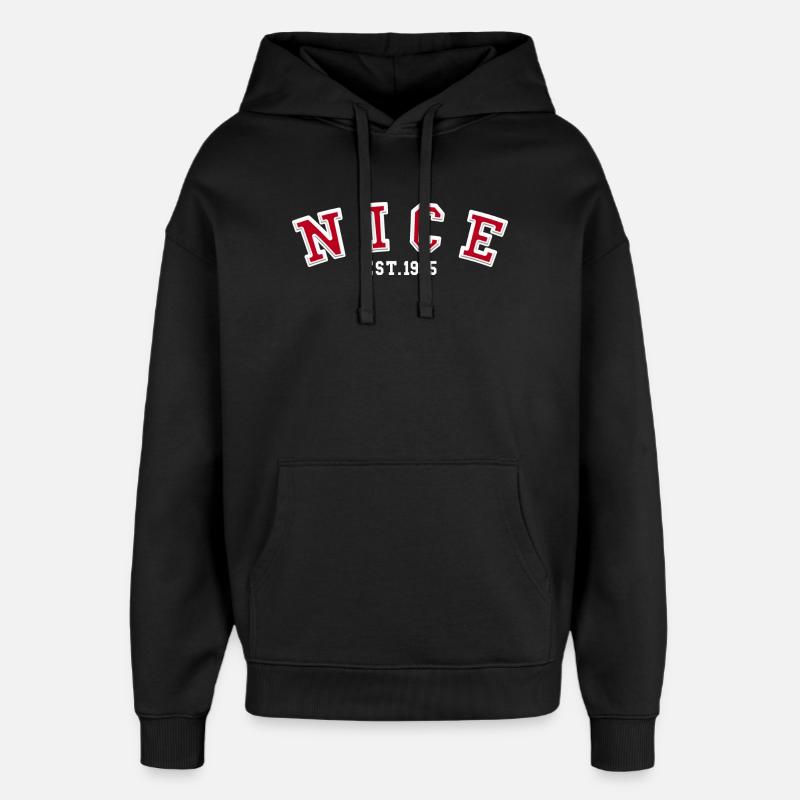 Nice Fondé en 1995 - Sweat à capuche unisexe Stanley/Stella Oversized - noir