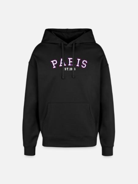 Paris gegründet 1976 - Oversized Unisex Hoodie von Stanley/Stella - Schwarz