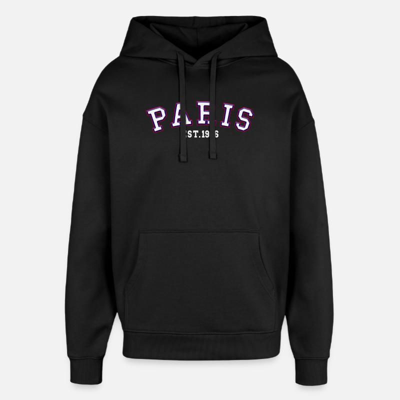Paris fondée en 1966 - Sweat à capuche unisexe Stanley/Stella Oversized - noir