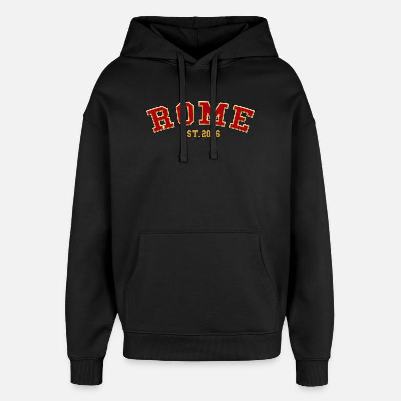 Rome Fondé en 2006 - Sweat à capuche unisexe Stanley/Stella Oversized - noir