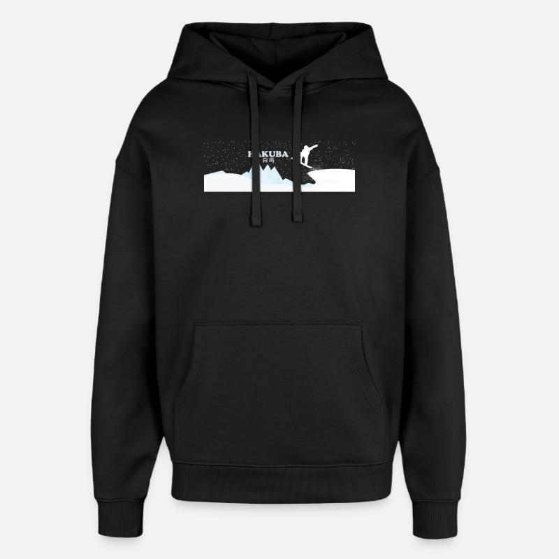 Hakuba Snowboard - Oversized Unisex Hoodie von Stanley/Stella - Schwarz