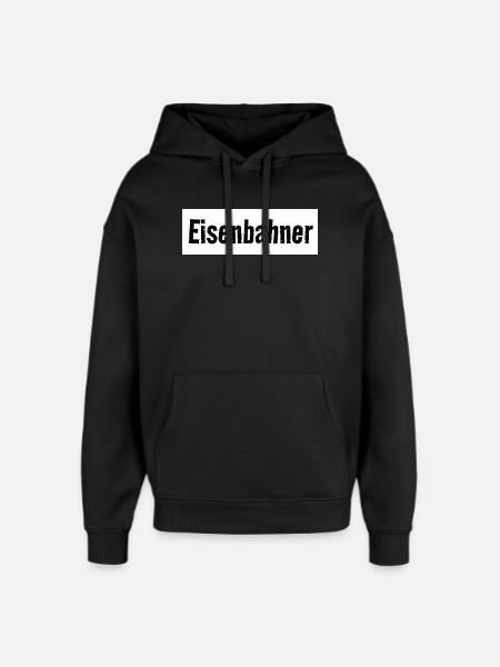 Railroad Fan Train Rails Lover - Oversized Unisex Hoodie by Stanley/Stella - black