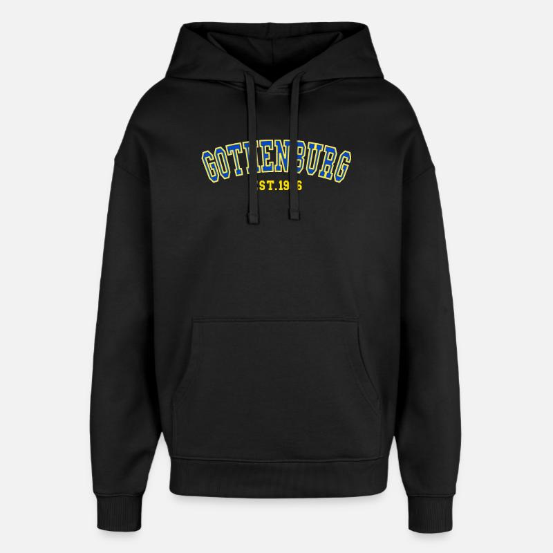 Göteborg Fondée en 1966 - Sweat à capuche unisexe Stanley/Stella Oversized - noir