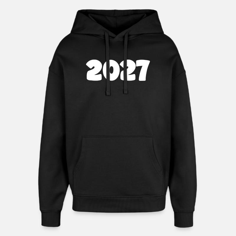 2027 weiß - Oversized Unisex Hoodie von Stanley/Stella - Schwarz