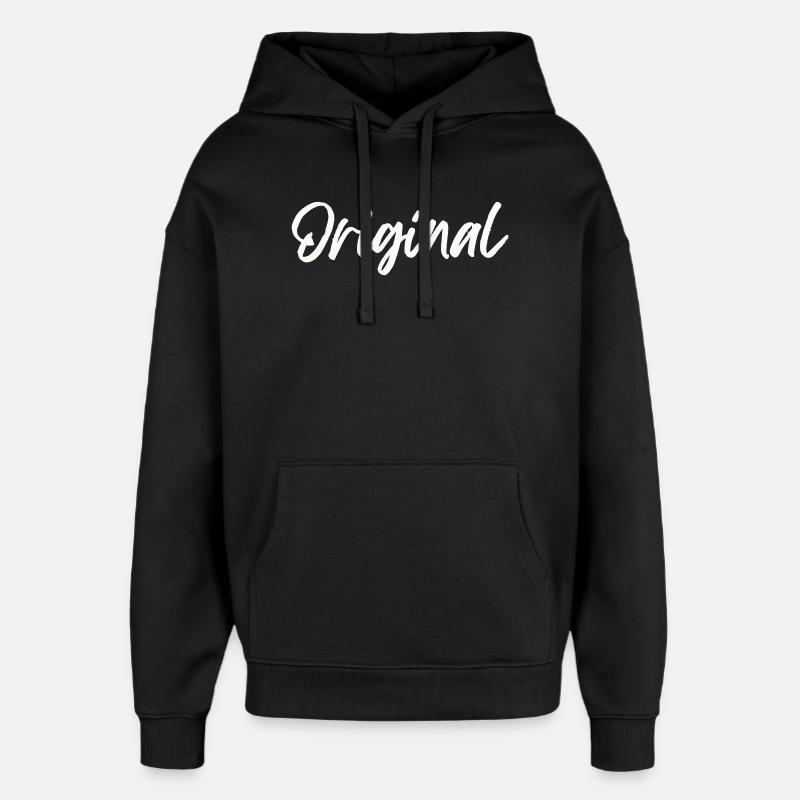 Langue source - Sweat à capuche unisexe Stanley/Stella Oversized - noir