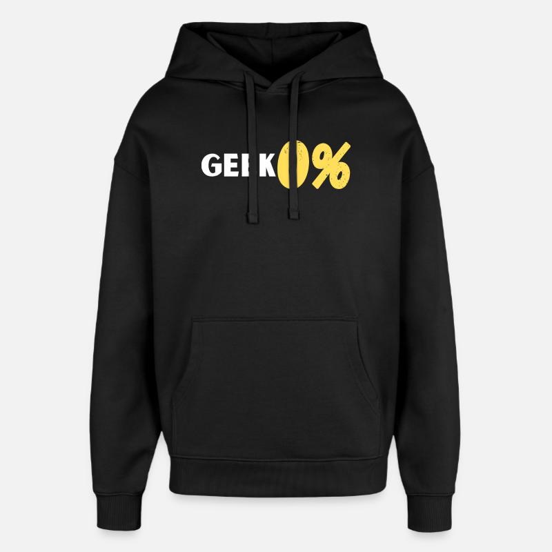Geek 0% - Sweat à capuche unisexe Stanley/Stella Oversized - noir